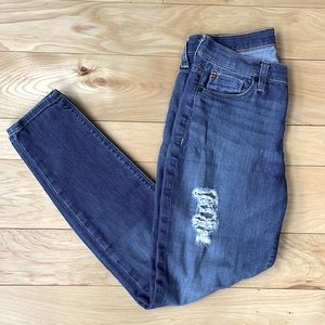 Distressed Hudson Nico Skinny Jeans